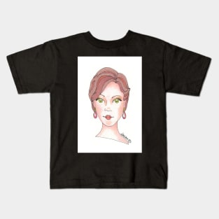 Glam Girls - Green Eyes Kids T-Shirt